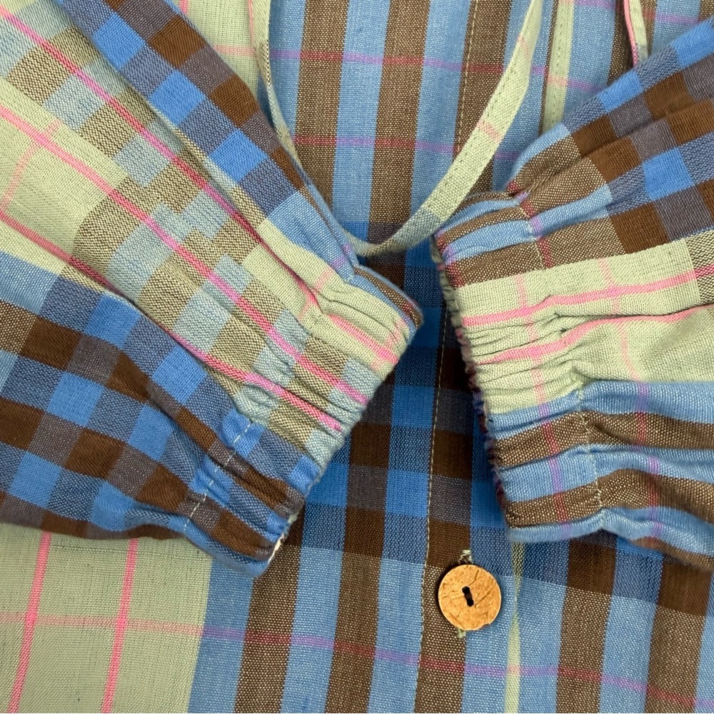Liz Alig Portuguese Handmade Plaid Hooded Shacket Jacket Cotton - Picture 5 of 9